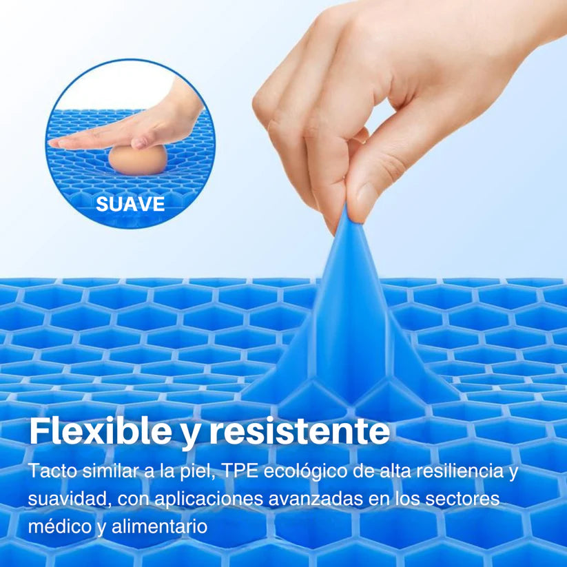☁️ Vuelve a disfrutar al sentarte | El Cojín de Gel que reduce la presión en espalda y caderas.
