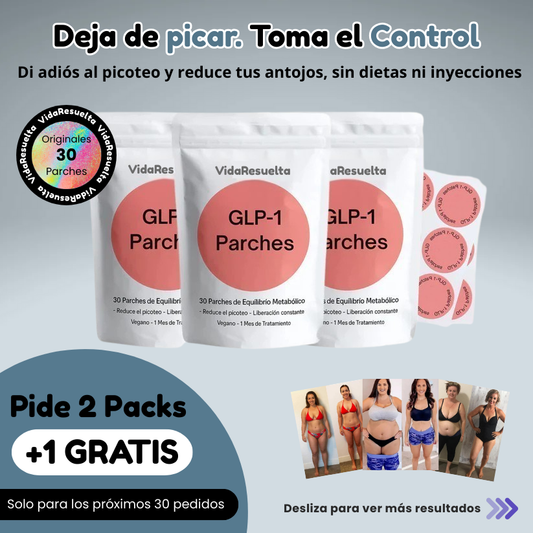 🍴 DEJA DE PICAR Y TOMA EL CONTROL 💪 - Parches GLP-1 (60 + 30 GRATIS)