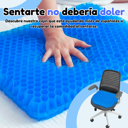☁️ Vuelve a disfrutar al sentarte | El Cojín de Gel que reduce la presión en espalda y caderas.
